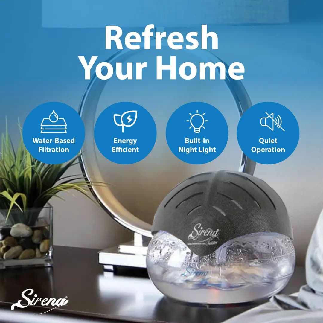 Water Air Purifier with Essential Oil Diffuser